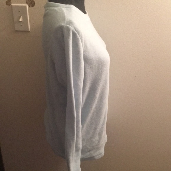 Swiss alps women’s baby blue fleece long sleeve tee shirt - Picture 4 of 7